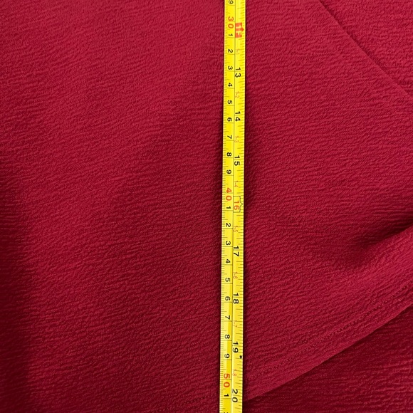 Madewell Texture and Thread Crepe Wrap top red - Picture 6 of 6